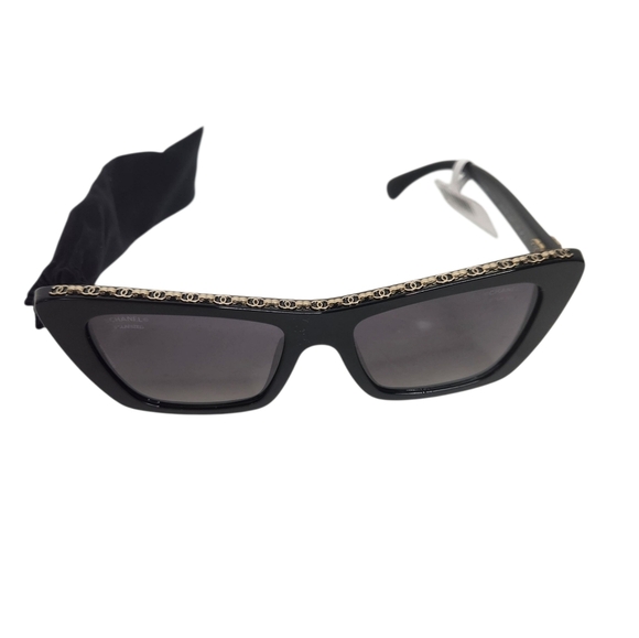 CHANEL Butterfly Black Gold Sunglasses - Picture 8 of 13